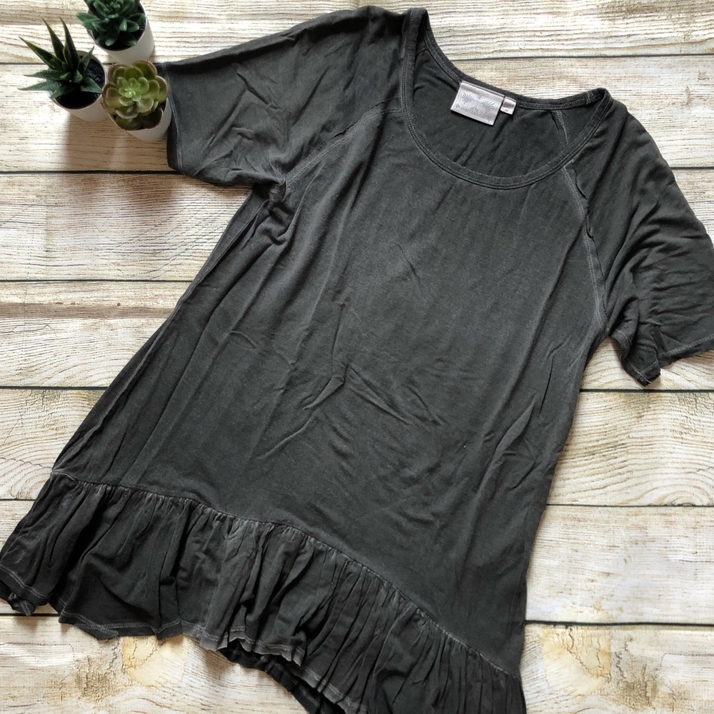 Mineral Wash ruffle tee